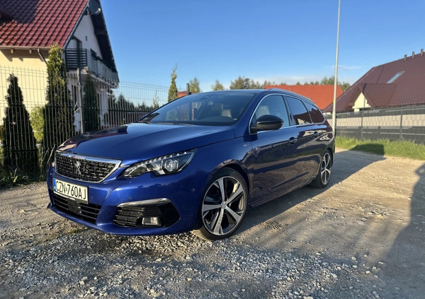 Peugeot 308 cena 64900 przebieg: 104000, rok produkcji 2018 z Trzebnica małe 211